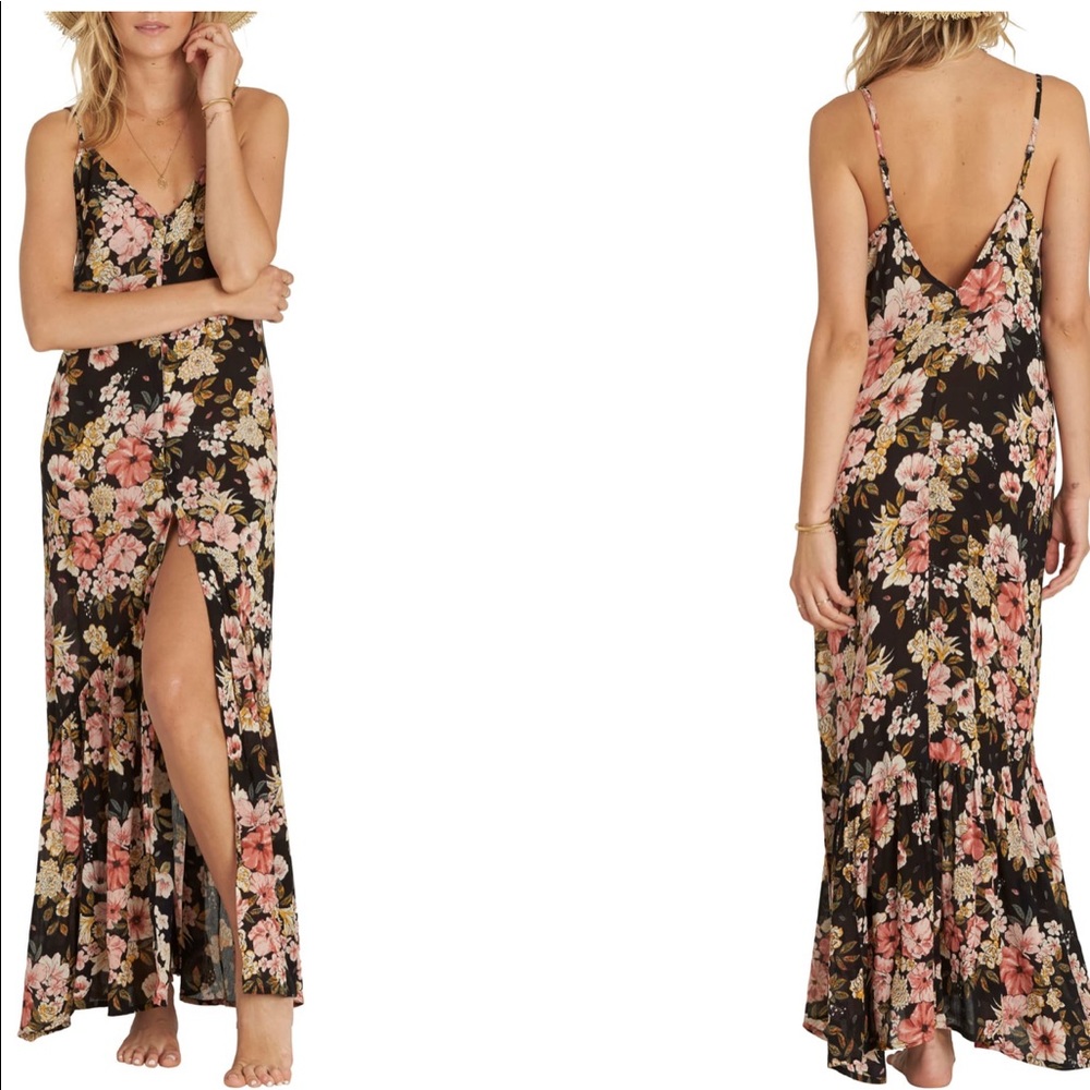 Billabong Dance on Air Button Maxi Dress